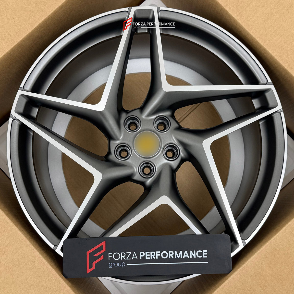 We manufacture premium quality forged wheels rims for Ferrari 488 PISTA SPIDER 2020 in any design, size, color.

WHEEL SIZE:

Front: 21 x 9.0 ET 34.7
Rear: 22 x 12 ET 36
PCD: 5 x 114.3
CB: 67.1
Finish: Matte Gunmetal Machined Face
Material: 6061-T6 Forged Aluminum
THIS WHEEL DESIGN CAN BE CUSTOM-MADE FOR YOUR CAR IN ANY SIZE AND COLOR OPTIONS
Available in monoblock, 2-piece, 3-piece, duoblock, beadlock
3D wheel renderings are provided according to the exact dimensions and specifications requested by the cli