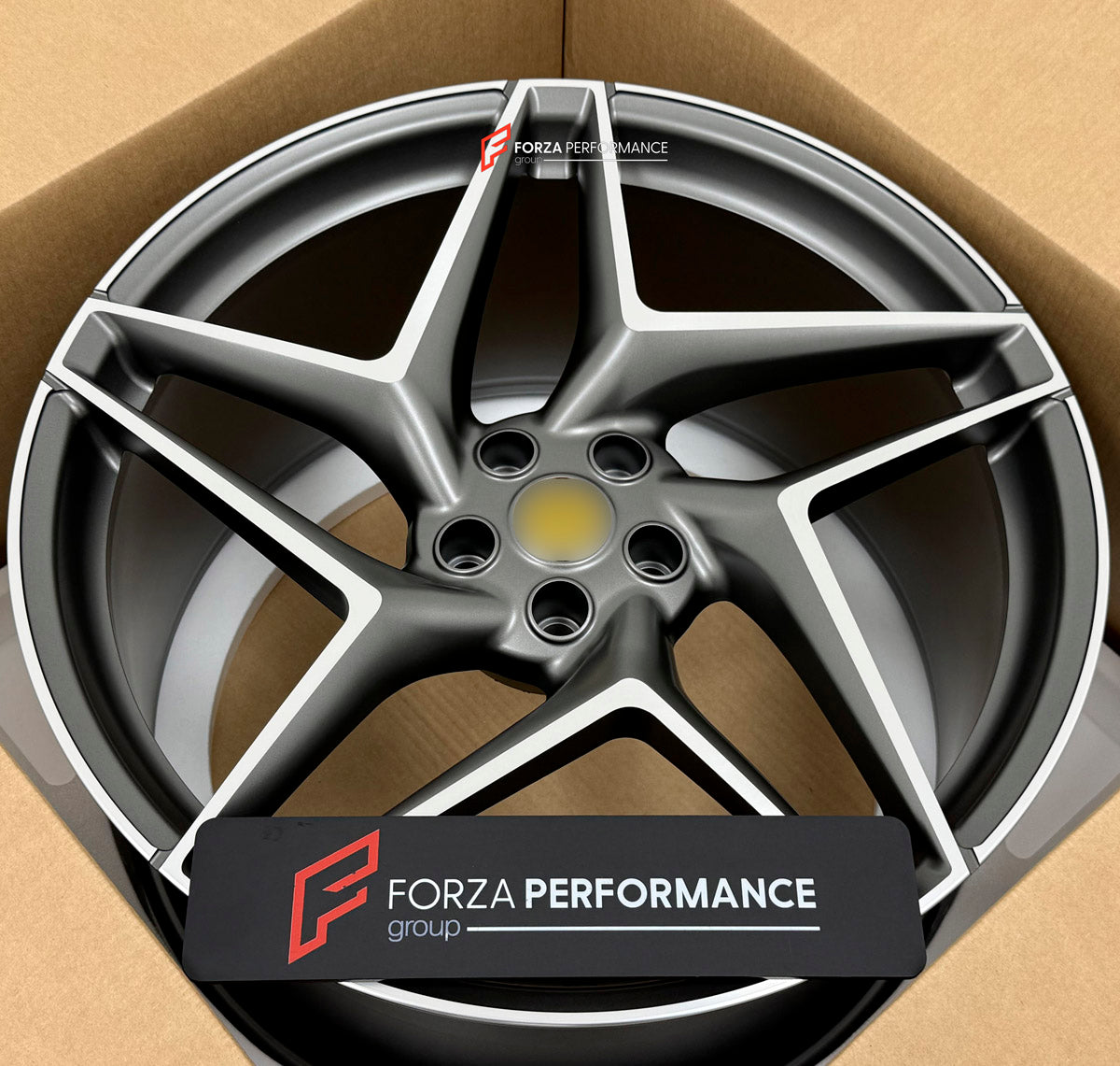 We manufacture premium quality forged wheels rims for Ferrari 488 PISTA SPIDER 2020 in any design, size, color.

WHEEL SIZE:

Front: 21 x 9.0 ET 34.7
Rear: 22 x 12 ET 36
PCD: 5 x 114.3
CB: 67.1
Finish: Matte Gunmetal Machined Face
Material: 6061-T6 Forged Aluminum
THIS WHEEL DESIGN CAN BE CUSTOM-MADE FOR YOUR CAR IN ANY SIZE AND COLOR OPTIONS
Available in monoblock, 2-piece, 3-piece, duoblock, beadlock
3D wheel renderings are provided according to the exact dimensions and specifications requested by the cli