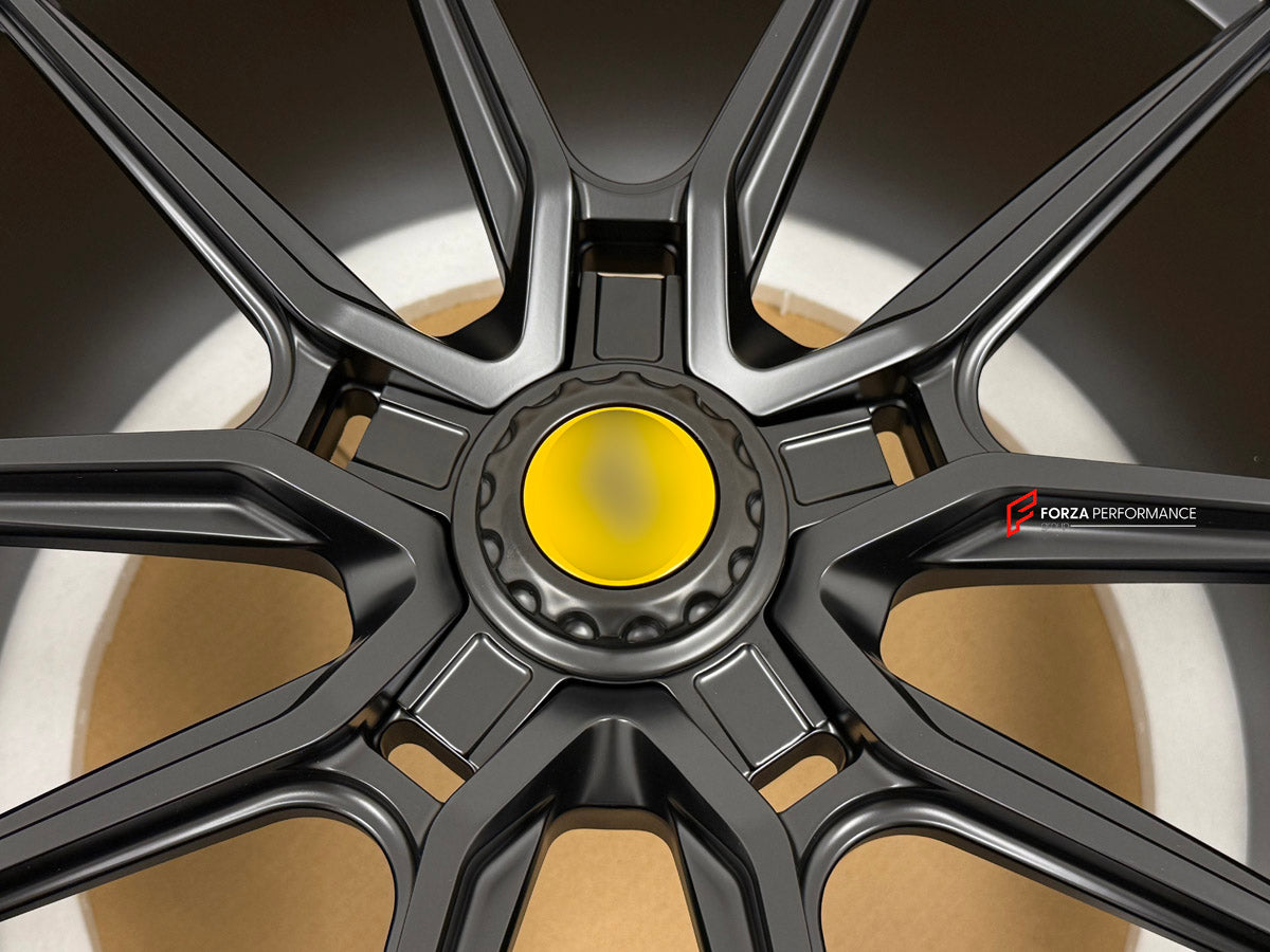 We manufacture premium quality forged wheels rims for Ferrari 488 PISTA SPIDER 2020 in any design, size, color.

WHEEL SIZE:

Front: 21 x 9.0 ET 30
Rear: 22 x 12 ET 42
PCD: 5 x 114.3
CB: 67.1
Finish: Gloss Black
Material: 6061-T6 Forged Aluminum
THIS WHEEL DESIGN CAN BE CUSTOM-MADE FOR YOUR CAR IN ANY SIZE AND COLOR OPTIONS
Available in monoblock, 2-piece, 3-piece, duoblock, beadlock
3D wheel renderings are provided according to the exact dimensions and specifications requested by the client, ensuring prop