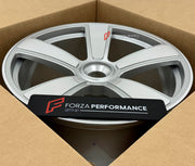 We manufacture premium quality forged wheels rims for Porsche 911 992.1 GTS 2019 - 2025 in any design, size, color.

WHEEL SIZE:

Front: 21 x 8.5 ET 40
Rear: 22 x 11.5 ET 57
PCD: 5 x 130
CB: 71.6
Finish: Gloss Silver with Machined Face
Material: 6061-T6 Forged Aluminum
THIS WHEEL DESIGN CAN BE CUSTOM-MADE FOR YOUR CAR IN ANY SIZE AND COLOR OPTIONS
Available in monoblock, 2-piece, 3-piece, duoblock, beadlock
3D wheel renderings are provided according to the exact dimensions and specifications requested by th