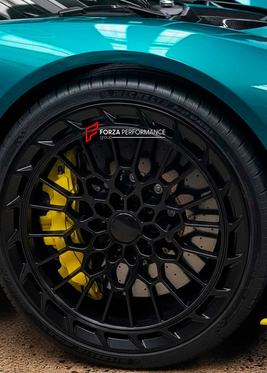 We manufacture premium quality forged wheels rims for Aston Martin DB 12 DBS 770 DBX S DBX707 Vantage S 2022+ in any design, size, color.

WHEEL SIZE:

Front: 21 x 9.5 ET 48
Rear: 21 x 11.5 ET 55
PCD: 5 x 128
CB: 75.1
Finish: Gloss Black
Material: 6061-T6 Forged Aluminum
THIS WHEEL DESIGN CAN BE CUSTOM-MADE FOR YOUR CAR IN ANY SIZE AND COLOR OPTIONS
Available in monoblock, 2-piece, 3-piece, duoblock, beadlock
3D wheel renderings are provided according to the exact dimensions and specifications requested by 