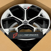 We manufacture premium quality forged wheels rims for Audi E-TRON GT 2023+ in any design, size, color.

WHEEL SIZE:

Front: 21 x 9.5 ET 45
Rear: 21 x 11.5 ET 51
PCD: 5 x 130
CB: 71.6
Finish: Gloss Black and Milling
Material: 6061-T6 Forged Aluminum
THIS WHEEL DESIGN CAN BE CUSTOM-MADE FOR YOUR CAR IN ANY SIZE AND COLOR OPTIONS
Available in monoblock, 2-piece, 3-piece, duoblock, beadlock
3D wheel renderings are provided according to the exact dimensions and specifications requested by the client, ensuring pr