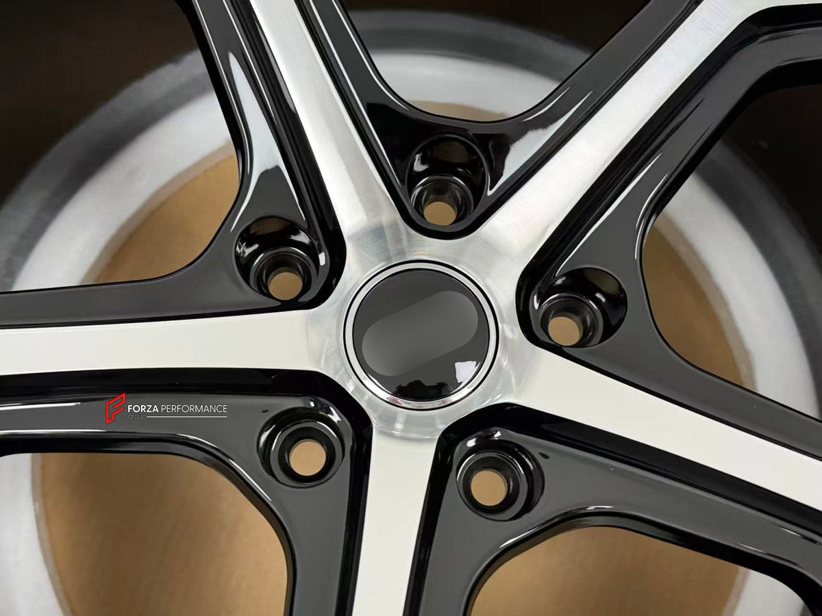 We manufacture premium quality forged wheels rims for Audi E-TRON GT 2023+ in any design, size, color.

WHEEL SIZE:

Front: 21 x 9.5 ET 45
Rear: 21 x 11.5 ET 51
PCD: 5 x 130
CB: 71.6
Finish: Gloss Black and Milling
Material: 6061-T6 Forged Aluminum
THIS WHEEL DESIGN CAN BE CUSTOM-MADE FOR YOUR CAR IN ANY SIZE AND COLOR OPTIONS
Available in monoblock, 2-piece, 3-piece, duoblock, beadlock
3D wheel renderings are provided according to the exact dimensions and specifications requested by the client, ensuring pr
