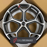 We manufacture premium quality forged wheels rims for Audi RS7 WITH CARBON CERAMIC BRAKES 2017+ in any design, size, color.

WHEEL SIZE:

Front: 21 x 10 ET 30
Rear: 21 x 10 ET 30
PCD: 5 x 112
CB: 66.5
Finish: Satin Dark Gunmetal with Machined Face
Material: 6061-T6 Forged Aluminum
THIS WHEEL DESIGN CAN BE CUSTOM-MADE FOR YOUR CAR IN ANY SIZE AND COLOR OPTIONS
Available in monoblock, 2-piece, 3-piece, duoblock, beadlock
3D wheel renderings are provided according to the exact dimensions and specifications req