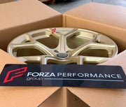 We manufacture premium quality forged wheels rims for Audi S8 2017+ in any design, size, color.

WHEEL SIZE:

Front: 21 x 9.0 ET 25
Rear: 21 x 9.0 ET 20
PCD: 5 x 112
CB: 66.5
Weight: 9.00 kg (19.84 lbs)
Finish: Light Satin Gold
Material: 6061-T6 Forged Aluminum
THIS WHEEL DESIGN CAN BE CUSTOM-MADE FOR YOUR CAR IN ANY SIZE AND COLOR OPTIONS
Available in monoblock, 2-piece, 3-piece, duoblock, beadlock
3D wheel renderings are provided according to the exact dimensions and specifications requested by the client
