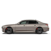 We manufacture premium quality forged wheels rims for BMW I7 G70 2022+ in any design, size, color.

WHEEL SIZE:

Front: 21 x 9 ET 24
Rear: 21 x 10.5 ET 44
PCD: 5 x 112
CB: 66.6
Finish: Black Machined
Material: 6061-T6 Forged Aluminum
THIS WHEEL DESIGN CAN BE CUSTOM-MADE FOR YOUR CAR IN ANY SIZE AND COLOR OPTIONS
Available in monoblock, 2-piece, 3-piece, duoblock, beadlock
3D wheel renderings are provided according to the exact dimensions and specifications requested by the client, ensuring proper fitment fo