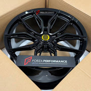 We manufacture premium quality forged wheels rims for Ferrari 488 PISTA SPIDER 2020 in any design, size, color.

WHEEL SIZE:

Front: 21 x 9.5 ET 35
Rear: 21 x 11.5 ET 29
PCD: 5 x 114.3
CB: 67.1
Finish: Gloss Black
Material: 6061-T6 Forged Aluminum

THIS WHEEL DESIGN CAN BE CUSTOM-MADE FOR YOUR CAR IN ANY SIZE AND COLOR OPTIONS
Available in monoblock, 2-piece, 3-piece, duoblock, beadlock
3D wheel renderings are provided according to the exact dimensions and specifications requested by the client, ensuring pr
