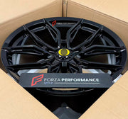 We manufacture premium quality forged wheels rims for Ferrari 488 PISTA SPIDER 2020 in any design, size, color.

WHEEL SIZE:

Front: 21 x 9.5 ET 35
Rear: 21 x 11.5 ET 29
PCD: 5 x 114.3
CB: 67.1
Finish: Gloss Black
Material: 6061-T6 Forged Aluminum

THIS WHEEL DESIGN CAN BE CUSTOM-MADE FOR YOUR CAR IN ANY SIZE AND COLOR OPTIONS
Available in monoblock, 2-piece, 3-piece, duoblock, beadlock
3D wheel renderings are provided according to the exact dimensions and specifications requested by the client, ensuring pr