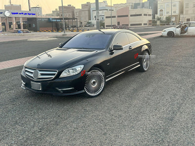 We manufacture premium quality forged wheels rims for MERCEDES-BENZ CL550 W218 2013 in any design, size, color.

Wheels sizes:

Front: 21 x 9 ET 30

Rear: 21 x 10.5 ET 40

Weight:

Front: 12.1 kg (26.68 lbs)

Rear: 12.3 kg (27.12 lbs)

Finishing: Polished

Advantages of Forza Performance Group forged wheels:
We can produce wheels in any design, color, and size, even according to your own sketch.
All our products are strictly controlled and tested in accordance with international quality standards.
We can mo