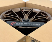 We manufacture premium quality forged wheels rims for Porsche 718 Cayman GT4 2024 in any design, size, color.

WHEEL SIZE:

Front: 21 x 11.5 ET 22
Rear: 21 x 11.5 ET 22
PCD: 5 x 112
CB: 66.5
Finish: Dark Satin Bronze
Material: 6061-T6 Forged Aluminum
THIS WHEEL DESIGN CAN BE CUSTOM-MADE FOR YOUR CAR IN ANY SIZE AND COLOR OPTIONS
Available in monoblock, 2-piece, 3-piece, duoblock, beadlock
3D wheel renderings are provided according to the exact dimensions and specifications requested by the client, ensuring 