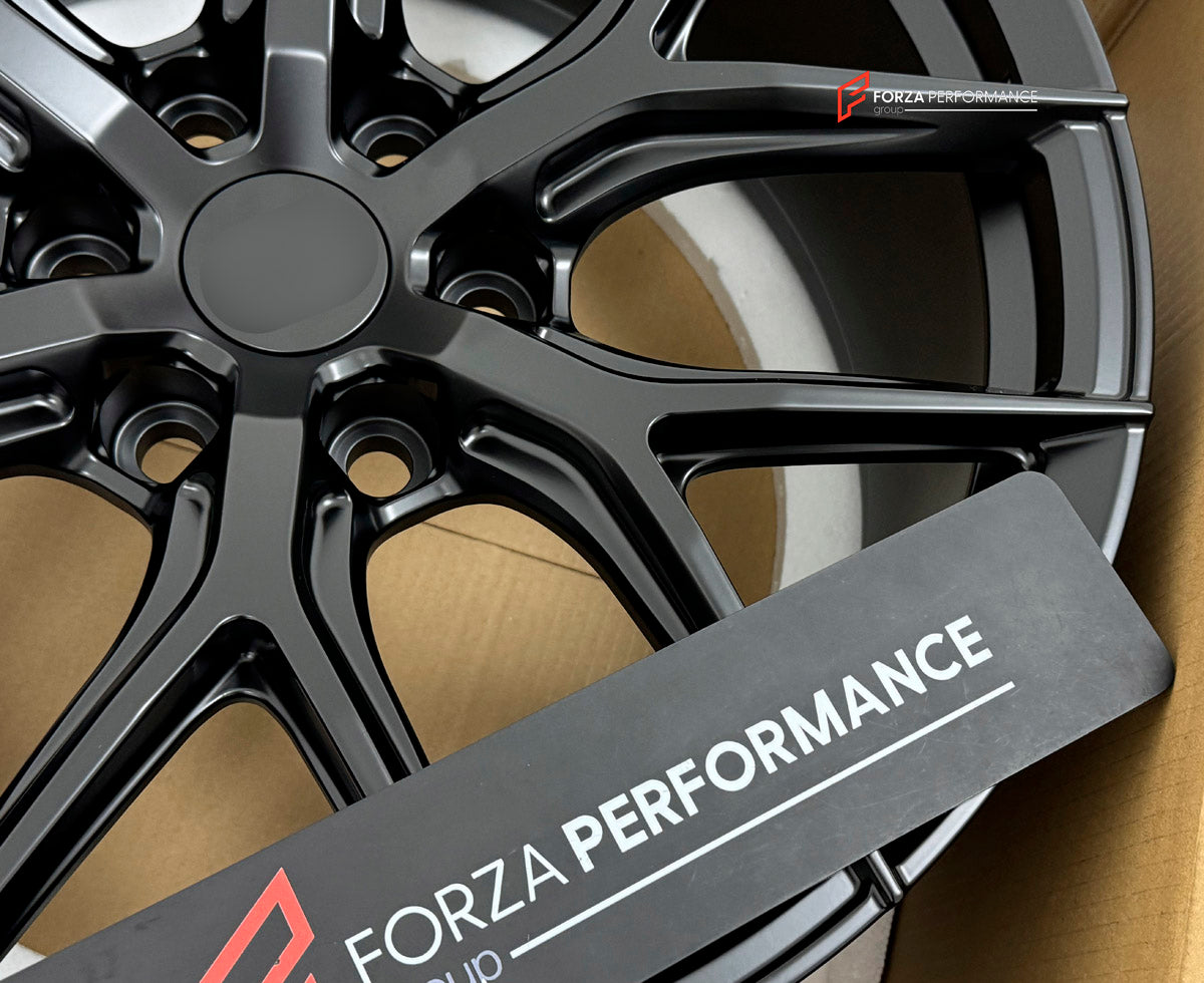 We manufactured premium quality forged wheels rims for our client's Toyota Sequoia 2022+ with the following specifications:

WHEEL SIZE:

Front: 21 x 10 ET 35
Rear: 21 x 10 ET 35
PCD: 6 x 139.7
CB: 95.1
Finish: Satin Black
Material: 6061-T6 Forged Aluminum
THIS WHEEL DESIGN CAN BE CUSTOM-MADE FOR YOUR CAR IN ANY SIZE AND COLOR OPTIONS
Available in monoblock, 2-piece, 3-piece, duoblock, beadlock
3D wheel renderings are provided according to the exact dimensions and specifications requested by the client, ens