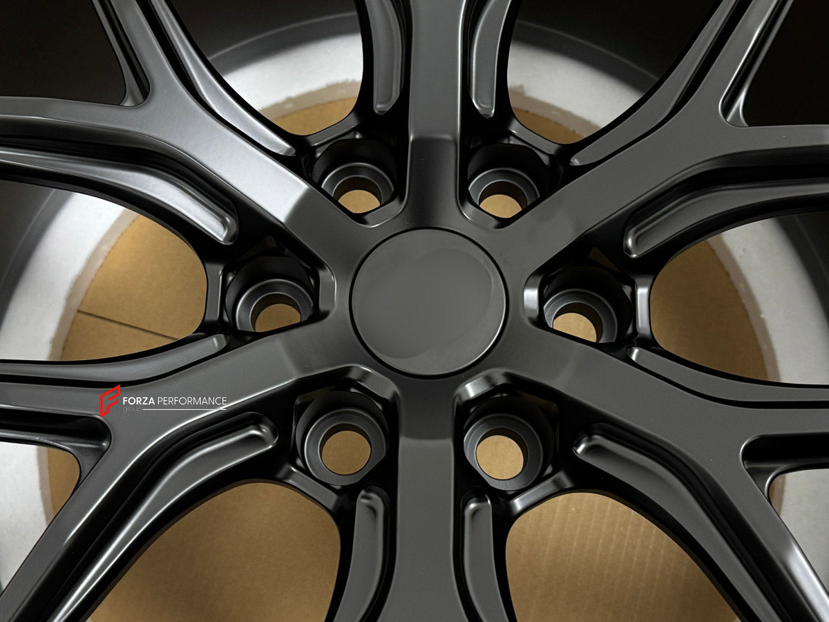 We manufactured premium quality forged wheels rims for our client's Toyota Sequoia 2022+ with the following specifications:

WHEEL SIZE:

Front: 21 x 10 ET 35
Rear: 21 x 10 ET 35
PCD: 6 x 139.7
CB: 95.1
Finish: Satin Black
Material: 6061-T6 Forged Aluminum
THIS WHEEL DESIGN CAN BE CUSTOM-MADE FOR YOUR CAR IN ANY SIZE AND COLOR OPTIONS
Available in monoblock, 2-piece, 3-piece, duoblock, beadlock
3D wheel renderings are provided according to the exact dimensions and specifications requested by the client, ens