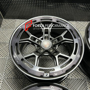 21 INCH FORGED WHEELS RIMS WITH AERODISC for PORSCHE TAYCAN 4S Y1A J1 2021 AX457 Forza Performance custom fit buy Brixton Forged FDE06 Ultrasport+ style design wheels