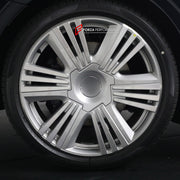 22 INCH FORGED WHEELS RIMS for BENTLEY CONTINENTAL GT GTC AZURE 2026+ FORZA PERFORMANCE Azure OEM Style Silver

We manufacture premium quality forged wheels rims for Bentley Continental GT GTC Azure 2026+ in any design, size, color.

WHEEL SIZE:

Front: 22 x 9.5 ET 71
Rear: 22 x 11 ET 62
PCD: 5 x 130
CB: 71.6
Finish: Silver
Material: 6061-T6 Forged Aluminum
THIS WHEEL DESIGN CAN BE CUSTOM-MADE FOR YOUR CAR IN ANY SIZE AND COLOR OPTIONS
Available in monoblock, 2-piece, 3-piece, duoblock, beadlock
3D wheel re