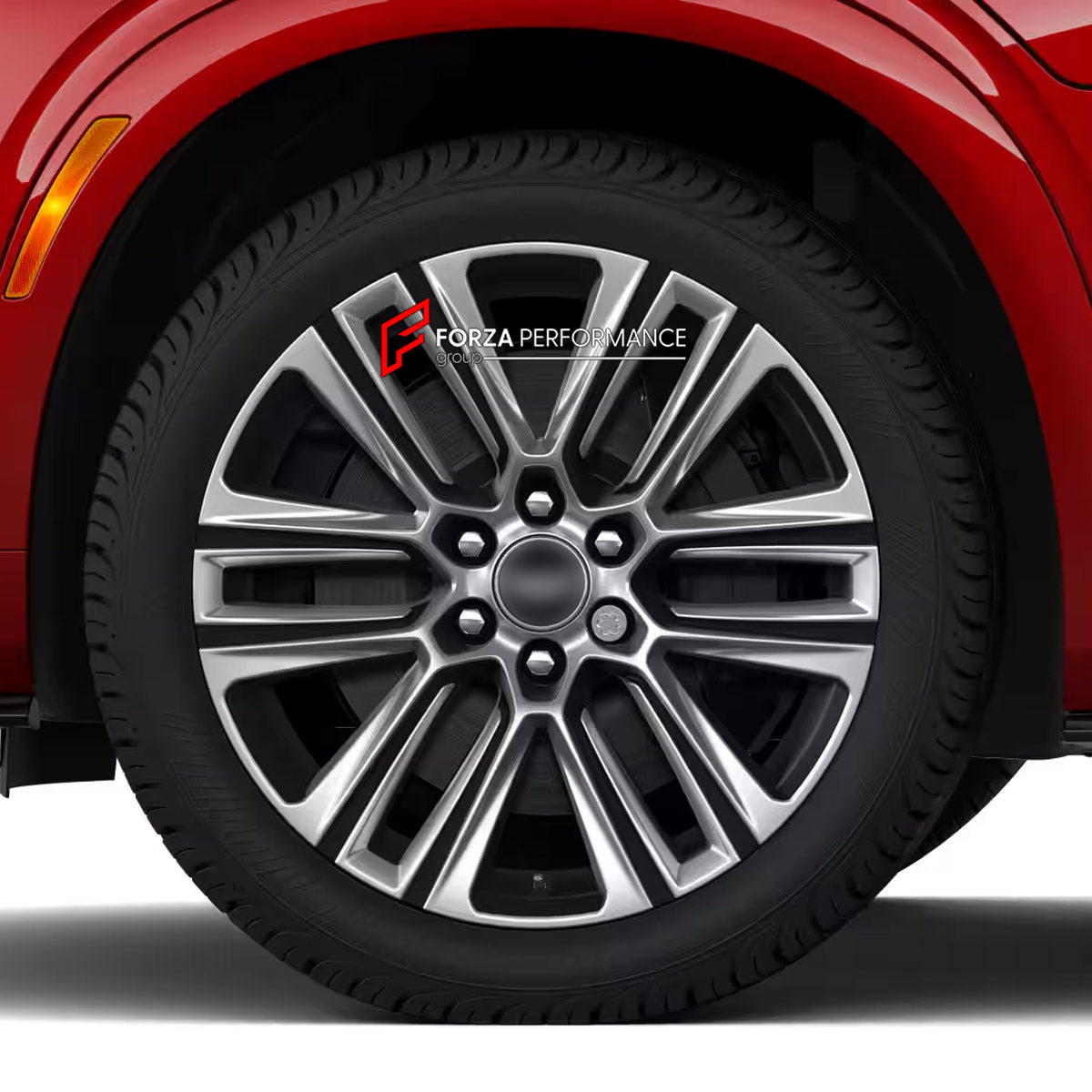 We manufacture premium quality forged wheels rims for Cadillac Vistiq 2025+ in any design, size, color.

WHEEL SIZE:

Front: 22 x 10 ET 40
Rear: 22 x 10 ET 40
PCD: 6 x 139.7
CB: 78.1
Finish: Polished and Dark Android
Material: 6061-T6 Forged Aluminum
THIS WHEEL DESIGN CAN BE CUSTOM-MADE FOR YOUR CAR IN ANY SIZE AND COLOR OPTIONS
Available in monoblock, 2-piece, 3-piece, duoblock, beadlock
3D wheel renderings are provided according to the exact dimensions and specifications requested by the client, ensuring 