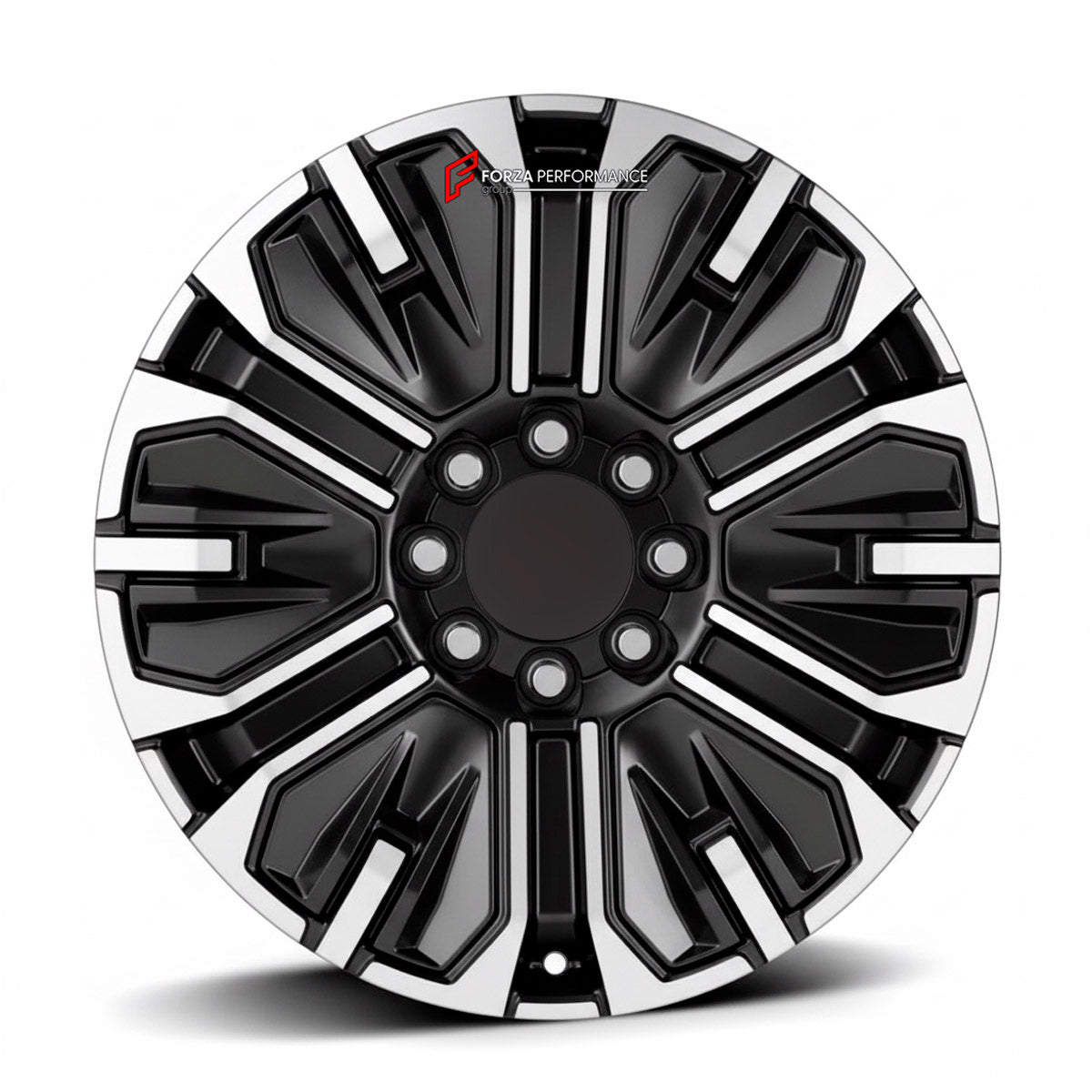 We manufacture premium quality forged wheels rims for GMC Sierra EV Denali 2023+ in any design, size, color.

WHEEL SIZE:

Front: 22 x 9 ET 35
Rear: 22 x 9 ET 35
PCD: 8 x 165.1
CB: 116.7
Finish: Silver Machined with Gloss Black
Material: 6061-T6 Forged Aluminum
THIS WHEEL DESIGN CAN BE CUSTOM-MADE FOR YOUR CAR IN ANY SIZE AND COLOR OPTIONS
Available in monoblock, 2-piece, 3-piece, duoblock, beadlock
3D wheel renderings are provided according to the exact dimensions and specifications requested by the client