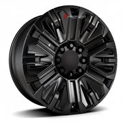 We manufacture premium quality forged wheels rims for GMC Sierra EV Elevation 2023+ in any design, size, color.

WHEEL SIZE:

Front: 22 x 9 ET 35
Rear: 22 x 9 ET 35
PCD: 8 x 165.1
CB: 116.7
Finish: Gloss Black
Material: 6061-T6 Forged Aluminum
THIS WHEEL DESIGN CAN BE CUSTOM-MADE FOR YOUR CAR IN ANY SIZE AND COLOR OPTIONS
Available in monoblock, 2-piece, 3-piece, duoblock, beadlock
3D wheel renderings are provided according to the exact dimensions and specifications requested by the client, ensuring proper 