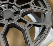 We manufacture premium quality forged wheels rims for LAND ROVER DEFENDER L663 2019+ custom fit Vossen Wheels in any design, size, color.

WHEEL SIZE:

Front: 22 x 10 ET 32
Rear: 22 x 10 ET 32
PCD: 5 x 120
CB: 72.56
Finish: Gloss Smoked
Material: 6061-T6 Forged Aluminum
THIS WHEEL DESIGN CAN BE CUSTOM-MADE FOR YOUR CAR IN ANY SIZE AND COLOR OPTIONS
Available in monoblock, 2-piece, 3-piece, duoblock, beadlock
3D wheel renderings are provided according to the exact dimensions and specifications requested by t
