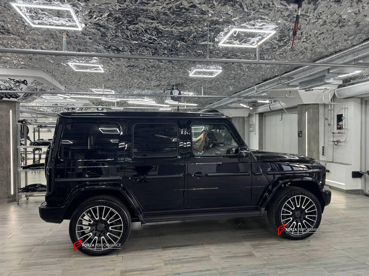 22 INCH FORGED WHEELS RIMS for MERCEDES BENZ G CLASS W465 G63 AMG 2025 custom fit OEM 10 double spokes black A4654011000