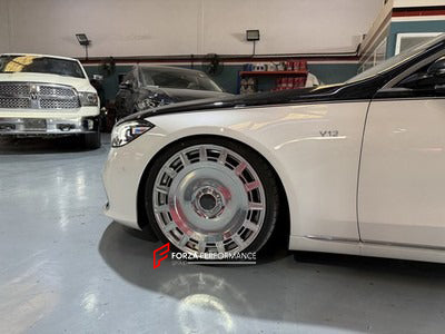 We manufactured premium quality forged wheels rims for our client's MERCEDES BENZ S CLASS S680 MAYBACH W223 2024&nbsp;with the following specifications:

WHEEL SIZE:

Front: 22 x 9 ET 30
Rear: 22 x 10.5 ET 42
PCD: 5 x 112
CB: 66.5
Weight: 17.8 kg (39.24 lbs) front / 17.9 kg (39.46 lbs) rear
Finish: Polished
Material: 6061-T6 Forged Aluminum
THIS WHEEL DESIGN CAN BE CUSTOM-MADE FOR YOUR CAR IN ANY SIZE AND COLOR OPTIONS
Available in monoblock, 2-piece, 3-piece, duoblock, beadlock
3D wheel renderings are prov