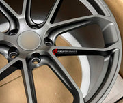 We manufacture premium quality forged wheels rims for Porsche CAYENNE GTS 2025 in any design, size, color.

WHEEL SIZE:

Front: 22 x 10 ET 48
Rear: 22 x 11.5 ET 52
PCD: 5 x 130
CB: 71.6
Finish: Satin Gunmetal
Material: 6061-T6 Forged Aluminum
THIS WHEEL DESIGN CAN BE CUSTOM-MADE FOR YOUR CAR IN ANY SIZE AND COLOR OPTIONS
Available in monoblock, 2-piece, 3-piece, duoblock, beadlock
3D wheel renderings are provided according to the exact dimensions and specifications requested by the client, ensuring proper f