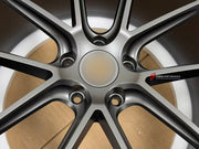 We manufacture premium quality forged wheels rims for Porsche CAYENNE GTS 2025 in any design, size, color.

WHEEL SIZE:

Front: 22 x 10 ET 48
Rear: 22 x 11.5 ET 52
PCD: 5 x 130
CB: 71.6
Finish: Satin Gunmetal
Material: 6061-T6 Forged Aluminum
THIS WHEEL DESIGN CAN BE CUSTOM-MADE FOR YOUR CAR IN ANY SIZE AND COLOR OPTIONS
Available in monoblock, 2-piece, 3-piece, duoblock, beadlock
3D wheel renderings are provided according to the exact dimensions and specifications requested by the client, ensuring proper f