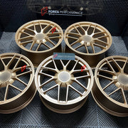 We manufactured premium quality forged wheels rims for our client's Porsche Cayenne GTS 2026+ with the following specifications:

WHEEL SIZE:

Front: 22 x 10 ET 48
Rear: 22 x 11.5 ET 61
PCD: 5 x 130
CB: 71.6
Weight: Front: 14.00 kg (30.86 lbs) Rear: 14.25 kg (31.41 lbs)
Finish: Satin Gold
Material: 6061-T6 Forged Aluminum
THIS WHEEL DESIGN CAN BE CUSTOM-MADE FOR YOUR CAR IN ANY SIZE AND COLOR OPTIONS
Available in monoblock, 2-piece, 3-piece, duoblock, beadlock
3D wheel renderings are provided according to t