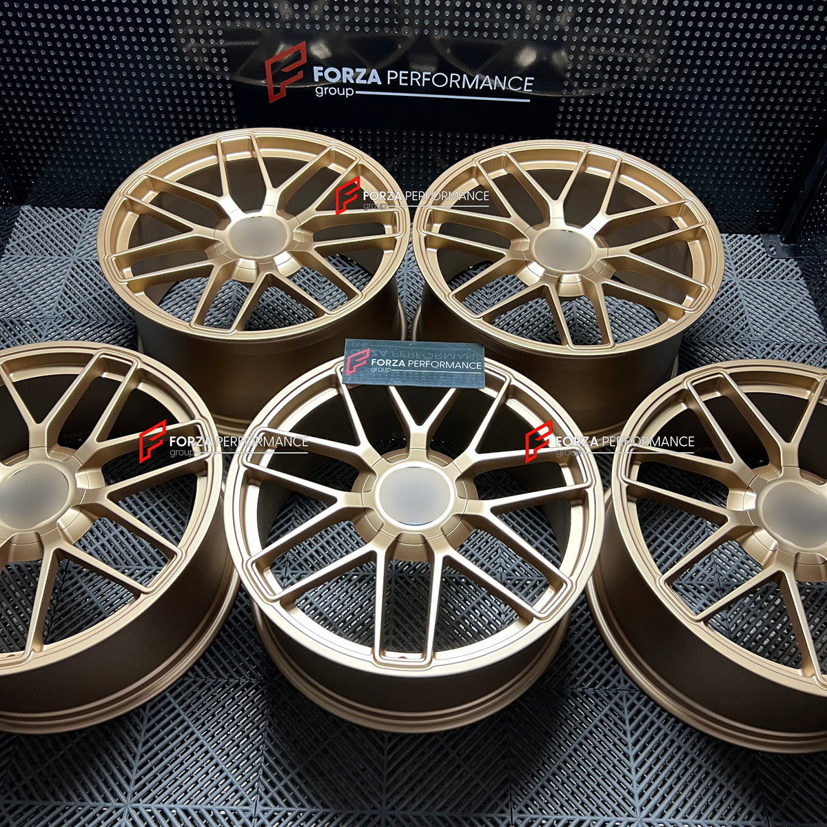 We manufactured premium quality forged wheels rims for our client's Porsche Cayenne GTS 2026+ with the following specifications:

WHEEL SIZE:

Front: 22 x 10 ET 48
Rear: 22 x 11.5 ET 61
PCD: 5 x 130
CB: 71.6
Weight: Front: 14.00 kg (30.86 lbs) Rear: 14.25 kg (31.41 lbs)
Finish: Satin Gold
Material: 6061-T6 Forged Aluminum
THIS WHEEL DESIGN CAN BE CUSTOM-MADE FOR YOUR CAR IN ANY SIZE AND COLOR OPTIONS
Available in monoblock, 2-piece, 3-piece, duoblock, beadlock
3D wheel renderings are provided according to t