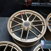 We manufactured premium quality forged wheels rims for our client's Porsche Cayenne GTS 2026+ with the following specifications:

WHEEL SIZE:

Front: 22 x 10 ET 48
Rear: 22 x 11.5 ET 61
PCD: 5 x 130
CB: 71.6
Weight: Front: 14.00 kg (30.86 lbs) Rear: 14.25 kg (31.41 lbs)
Finish: Satin Gold
Material: 6061-T6 Forged Aluminum
THIS WHEEL DESIGN CAN BE CUSTOM-MADE FOR YOUR CAR IN ANY SIZE AND COLOR OPTIONS
Available in monoblock, 2-piece, 3-piece, duoblock, beadlock
3D wheel renderings are provided according to t