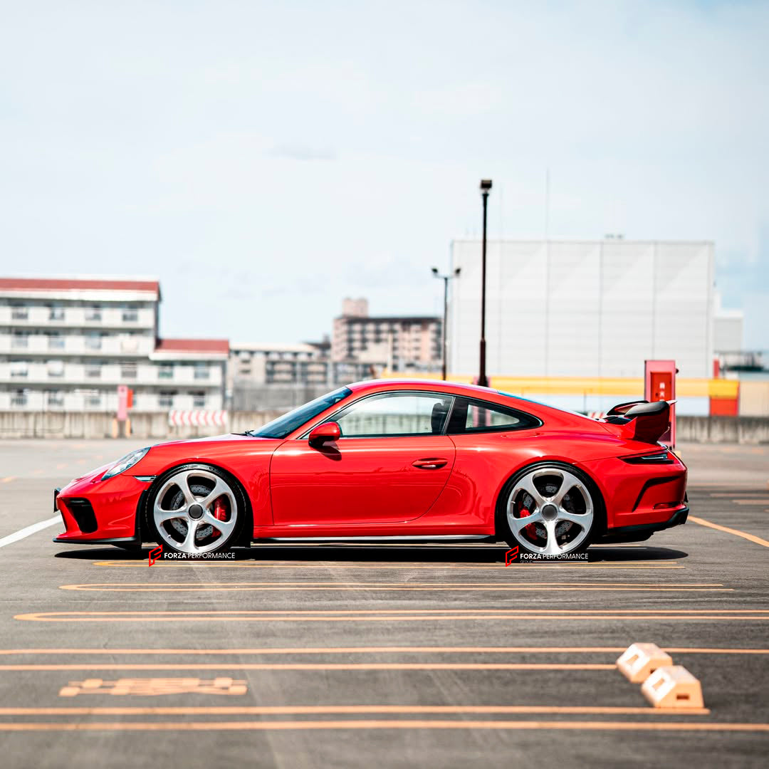 We manufacture premium quality forged wheels for PORSHE 991.2 GT3 2015 - 2020 in any design, size, color.

THIS WHEEL DESIGN CAN BE CUSTOM-MADE FOR YOUR CAR IN ANY SIZE AND COLOR OPTIONS
Available in monoblock, 2-piece, 3-piece, duoblock, beadlock
3D wheel renderings are provided according to the exact dimensions and specifications requested by the client, ensuring proper fitment for their car prior to production

OPTIONS: 

Brushed, polished, chrome, dual-color, milled face 
Floating s