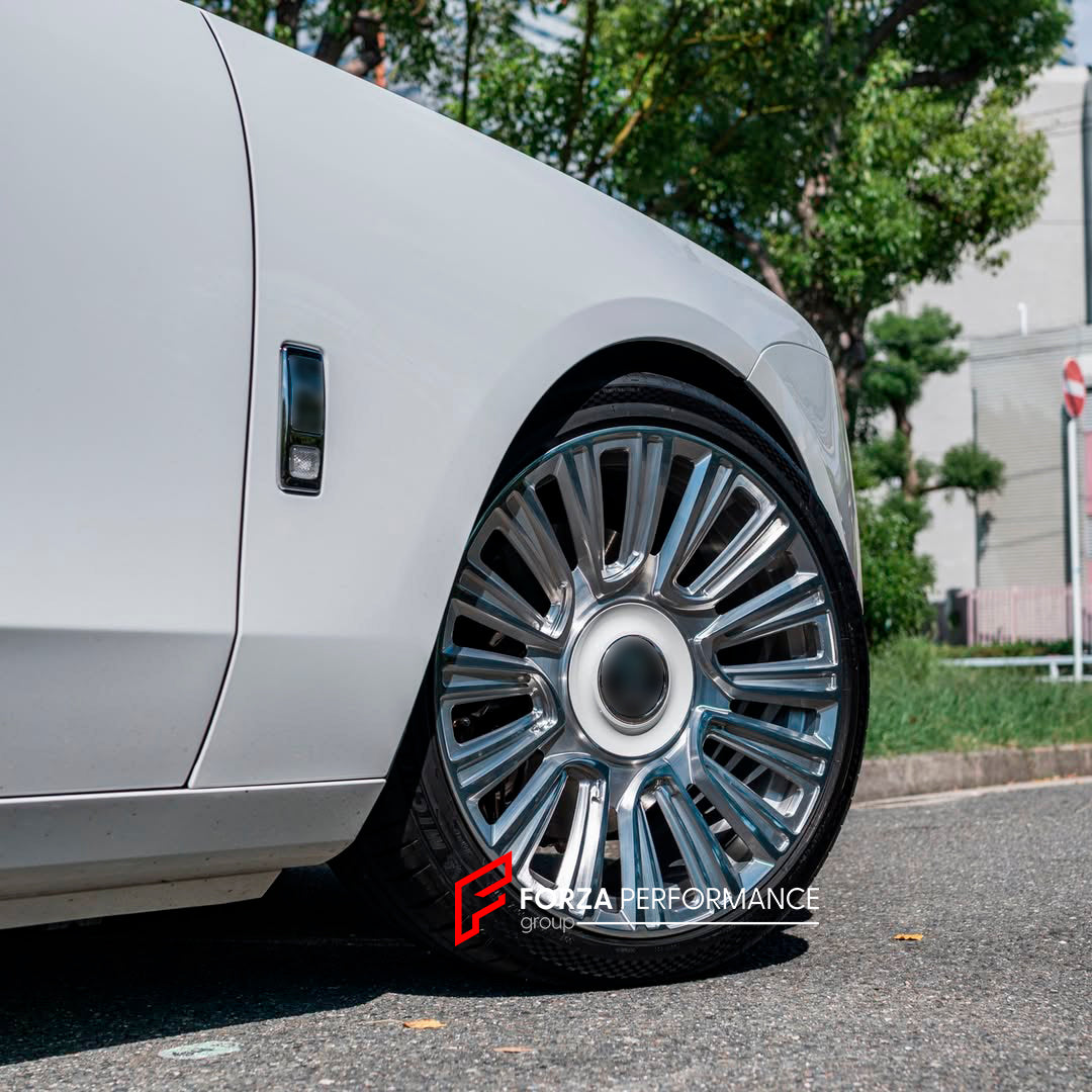 We manufacture premium quality forged wheels for&nbsp;ROLLS ROYCE GHOST SERIES II 2025 - 2026&nbsp;in any design, size, color.

THIS WHEEL DESIGN CAN BE CUSTOM-MADE FOR YOUR CAR IN ANY SIZE AND COLOR OPTIONS
Available in monoblock, 2-piece, 3-piece, duoblock, beadlock
3D wheel renderings are provided according to the exact dimensions and specifications requested by the client, ensuring proper fitment for their car prior to production

OPTIONS:&nbsp;

Brushed, polished, chrome, dual-color, milled face&nbsp;&
