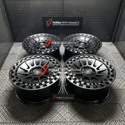 22 INCH FORGED WHEELS RIMS for TESLA CYBERTRUCK 2026 custom fit buy Forza Performance Black Rhino Barrage style design wheels