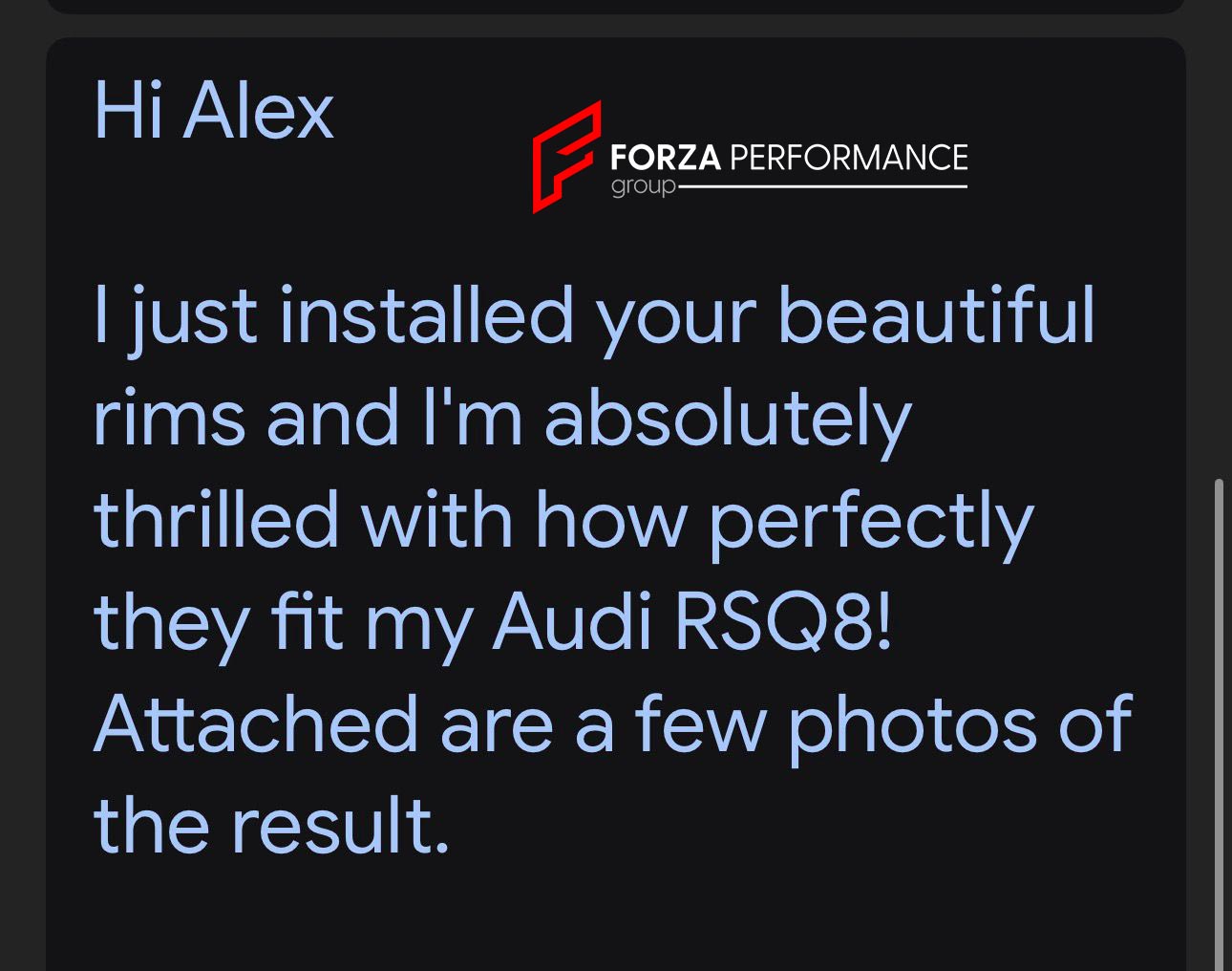 23 INCH FORGED WHEELS RIMS for AUDI RS Q8 4M 2019 - 2024