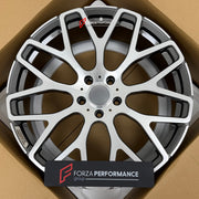 We manufacture premium quality forged wheels rims for Mercedes Benz G63 W464 2018+ in any design, size, color.

WHEEL SIZE:

Front: 23 x 11 ET 60
Rear: 23 x 11 ET 60
PCD: 5 x 130
CB: 84.1
Finish: Gloss Gunmetal and Machined Face
Material: 6061-T6 Forged Aluminum
THIS WHEEL DESIGN CAN BE CUSTOM-MADE FOR YOUR CAR IN ANY SIZE AND COLOR OPTIONS
Available in monoblock, 2-piece, 3-piece, duoblock, beadlock
3D wheel renderings are provided according to the exact dimensions and specifications requested by the clien