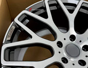 We manufacture premium quality forged wheels rims for Mercedes Benz G63 W464 2018+ in any design, size, color.

WHEEL SIZE:

Front: 23 x 11 ET 60
Rear: 23 x 11 ET 60
PCD: 5 x 130
CB: 84.1
Finish: Gloss Gunmetal and Machined Face
Material: 6061-T6 Forged Aluminum
THIS WHEEL DESIGN CAN BE CUSTOM-MADE FOR YOUR CAR IN ANY SIZE AND COLOR OPTIONS
Available in monoblock, 2-piece, 3-piece, duoblock, beadlock
3D wheel renderings are provided according to the exact dimensions and specifications requested by the clien