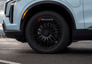 We manufacture premium quality forged wheels rims for Cadillac Vistiq 2025+ in any design, size, color.

WHEEL SIZE:

Front: 24 x 10 ET 40
Rear: 24 x 10 ET 40
PCD: 5 x 112
CB: 66.5
Finish: Gloss Black
Material: 6061-T6 Forged Aluminum
THIS WHEEL DESIGN CAN BE CUSTOM-MADE FOR YOUR CAR IN ANY SIZE AND COLOR OPTIONS
Available in monoblock, 2-piece, 3-piece, duoblock, beadlock
3D wheel renderings are provided according to the exact dimensions and specifications requested by the client, ensuring proper fitment f