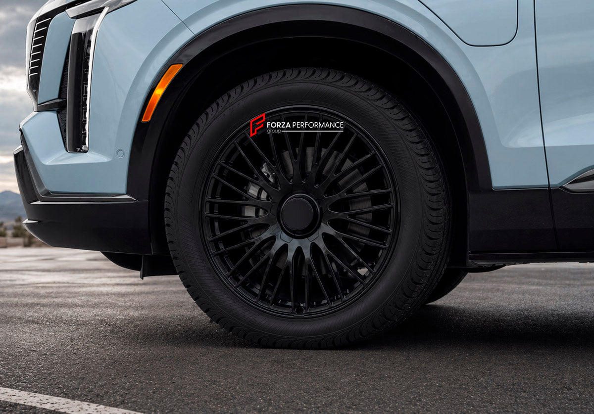 We manufacture premium quality forged wheels rims for Cadillac Vistiq 2025+ in any design, size, color.

WHEEL SIZE:

Front: 24 x 10 ET 40
Rear: 24 x 10 ET 40
PCD: 5 x 112
CB: 66.5
Finish: Gloss Black
Material: 6061-T6 Forged Aluminum
THIS WHEEL DESIGN CAN BE CUSTOM-MADE FOR YOUR CAR IN ANY SIZE AND COLOR OPTIONS
Available in monoblock, 2-piece, 3-piece, duoblock, beadlock
3D wheel renderings are provided according to the exact dimensions and specifications requested by the client, ensuring proper fitment f