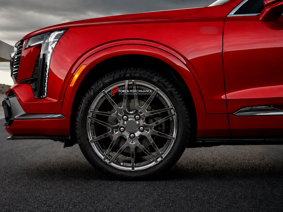 We manufacture premium quality forged wheels rims for Cadillac Vistiq 2025+ in any design, size, color.

WHEEL SIZE:

Front: 24 x 10 ET 40
Rear: 24 x 10 ET 40
PCD: 5 x 112
CB: 66.5
Finish: Satin Black
Material: 6061-T6 Forged Aluminum
THIS WHEEL DESIGN CAN BE CUSTOM-MADE FOR YOUR CAR IN ANY SIZE AND COLOR OPTIONS
Available in monoblock, 2-piece, 3-piece, duoblock, beadlock
3D wheel renderings are provided according to the exact dimensions and specifications requested by the client, ensuring proper fitment f