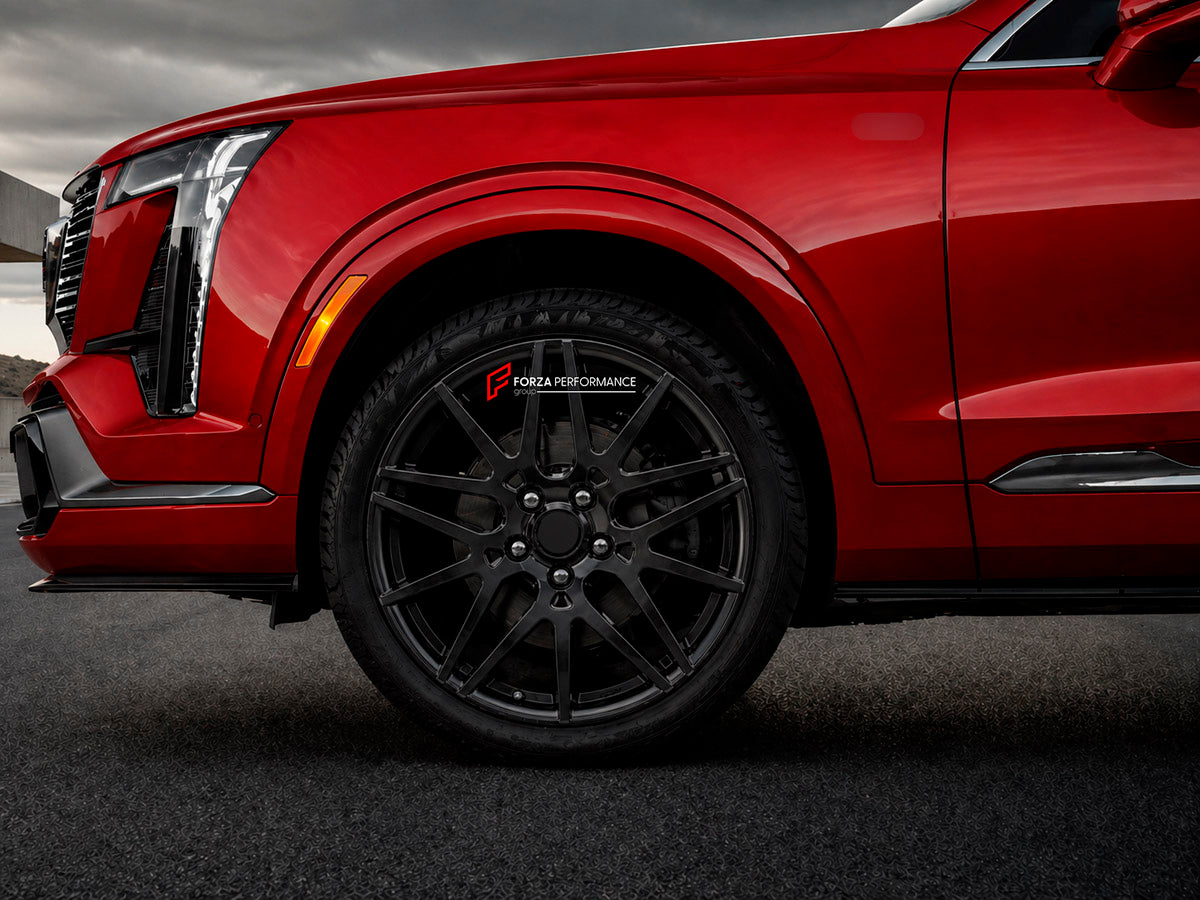 We manufacture premium quality forged wheels rims for Cadillac Vistiq 2025+ in any design, size, color.

WHEEL SIZE:

Front: 24 x 10 ET 40
Rear: 24 x 10 ET 40
PCD: 5 x 112
CB: 66.5
Finish: Satin Black
Material: 6061-T6 Forged Aluminum
THIS WHEEL DESIGN CAN BE CUSTOM-MADE FOR YOUR CAR IN ANY SIZE AND COLOR OPTIONS
Available in monoblock, 2-piece, 3-piece, duoblock, beadlock
3D wheel renderings are provided according to the exact dimensions and specifications requested by the client, ensuring proper fitment f
