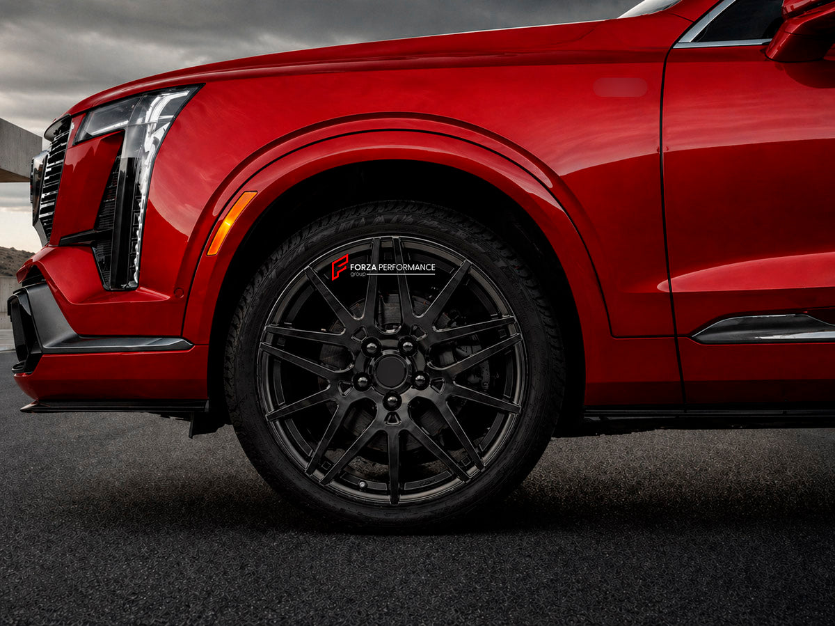 We manufacture premium quality forged wheels rims for Cadillac Vistiq 2025+ in any design, size, color.

WHEEL SIZE:

Front: 24 x 10 ET 40
Rear: 24 x 10 ET 40
PCD: 5 x 112
CB: 66.5
Finish: Satin Black
Material: 6061-T6 Forged Aluminum
THIS WHEEL DESIGN CAN BE CUSTOM-MADE FOR YOUR CAR IN ANY SIZE AND COLOR OPTIONS
Available in monoblock, 2-piece, 3-piece, duoblock, beadlock
3D wheel renderings are provided according to the exact dimensions and specifications requested by the client, ensuring proper fitment f
