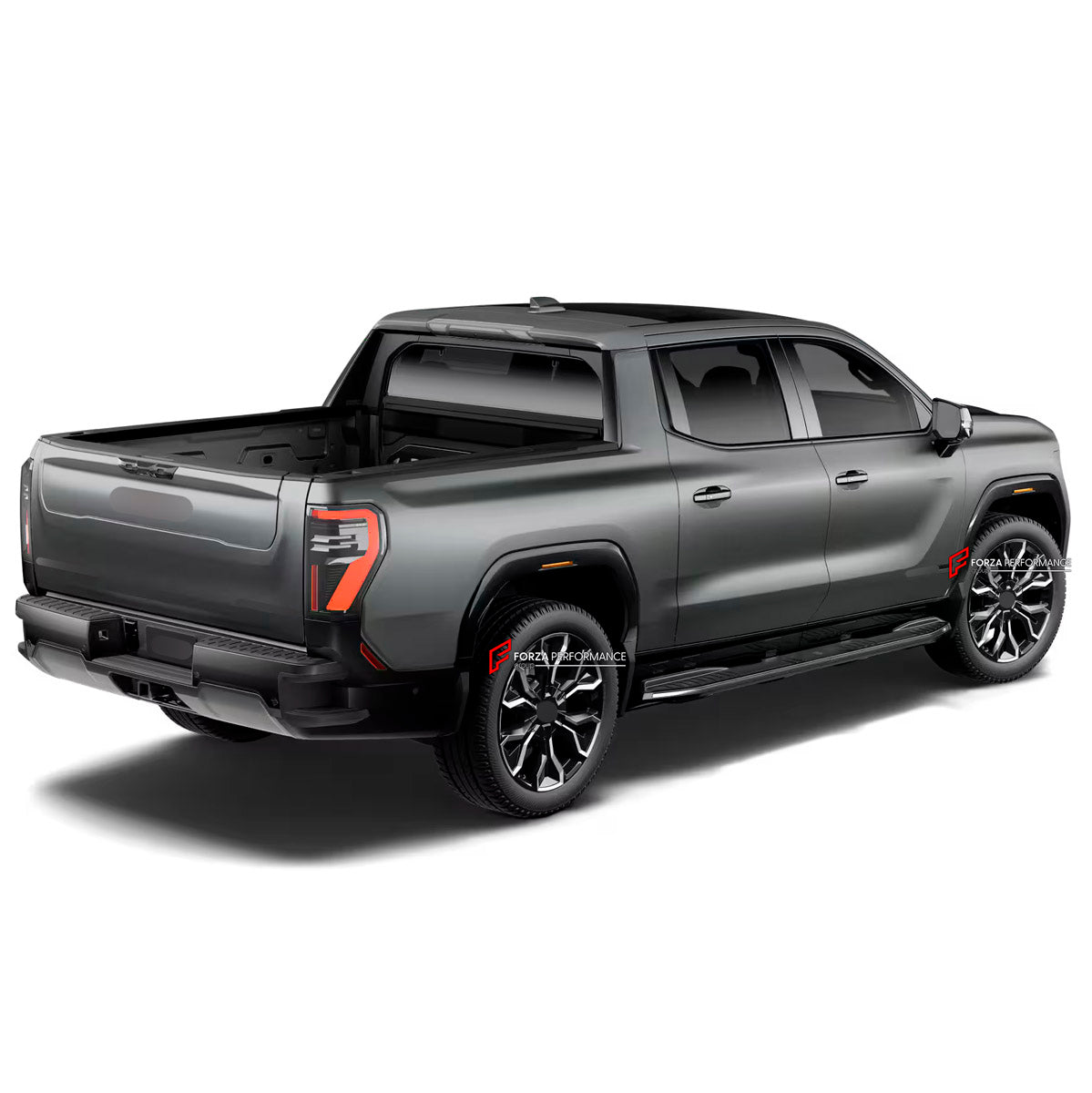 We manufacture premium quality forged wheels rims for GMC Sierra EV Denali 2023+ in any design, size, color.

WHEEL SIZE:

Front: 24 x 9 ET 35
Rear: 24 x 9 ET 35
PCD: 8 x 165.1
CB: 116.7
Finish: High Gloss Black
Material: 6061-T6 Forged Aluminum
THIS WHEEL DESIGN CAN BE CUSTOM-MADE FOR YOUR CAR IN ANY SIZE AND COLOR OPTIONS
Available in monoblock, 2-piece, 3-piece, duoblock, beadlock
3D wheel renderings are provided according to the exact dimensions and specifications requested by the client, ensuring prope