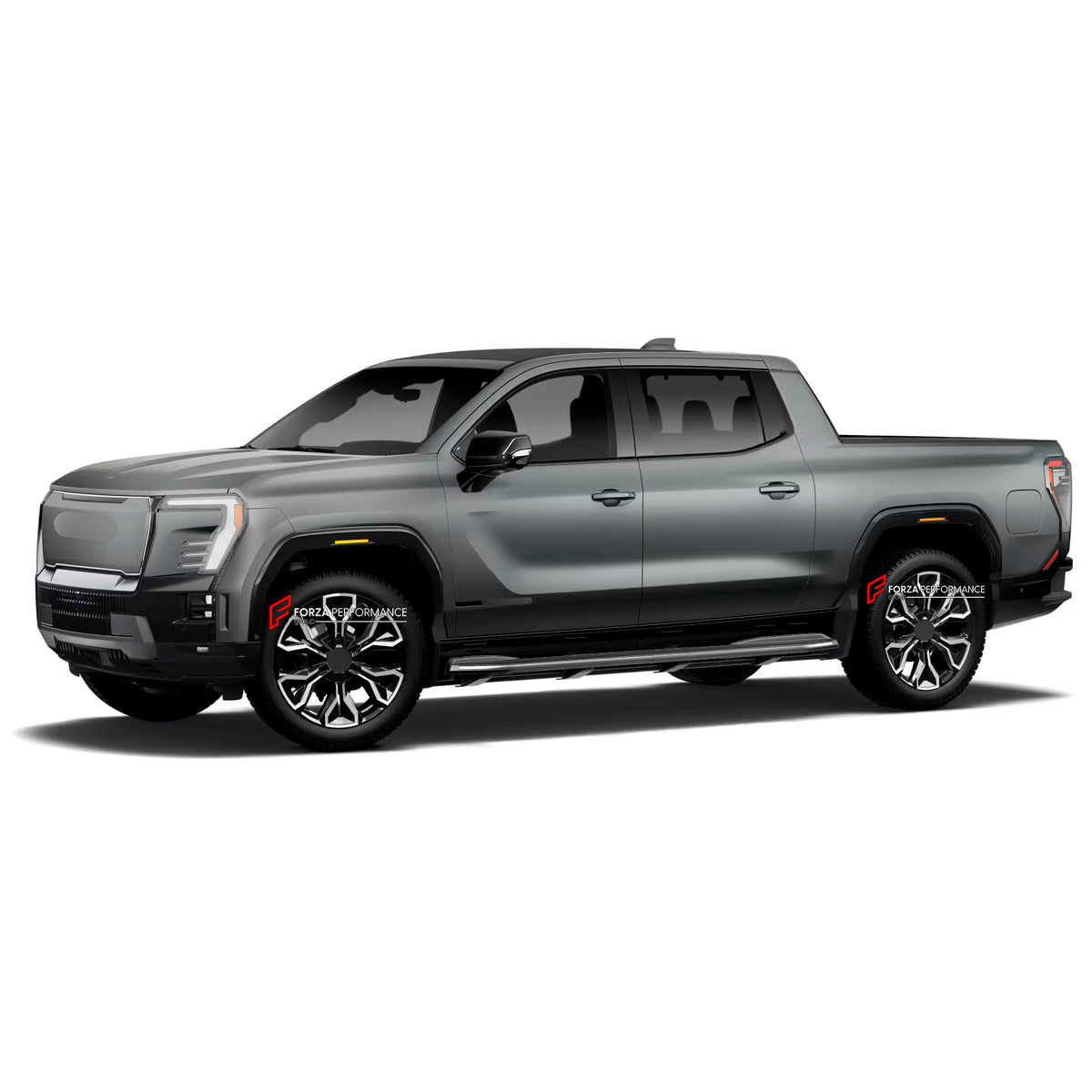 We manufacture premium quality forged wheels rims for GMC Sierra EV Denali 2023+ in any design, size, color.

WHEEL SIZE:

Front: 24 x 9 ET 35
Rear: 24 x 9 ET 35
PCD: 8 x 165.1
CB: 116.7
Finish: High Gloss Black
Material: 6061-T6 Forged Aluminum
THIS WHEEL DESIGN CAN BE CUSTOM-MADE FOR YOUR CAR IN ANY SIZE AND COLOR OPTIONS
Available in monoblock, 2-piece, 3-piece, duoblock, beadlock
3D wheel renderings are provided according to the exact dimensions and specifications requested by the client, ensuring prope