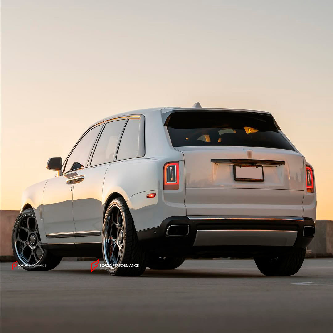 We manufacture premium quality forged wheels for ROLLS ROYCE CULLINAN 2024+&nbsp;in any design, size, color.

THIS WHEEL DESIGN CAN BE CUSTOM-MADE FOR YOUR CAR IN ANY SIZE AND COLOR OPTIONS
Available in monoblock, 2-piece, 3-piece, duoblock, beadlock
3D wheel renderings are provided according to the exact dimensions and specifications requested by the client, ensuring proper fitment for their car prior to production

OPTIONS:&nbsp;

Brushed, polished, chrome, dual-color, milled face&nbsp;&nbsp;
Floating spi