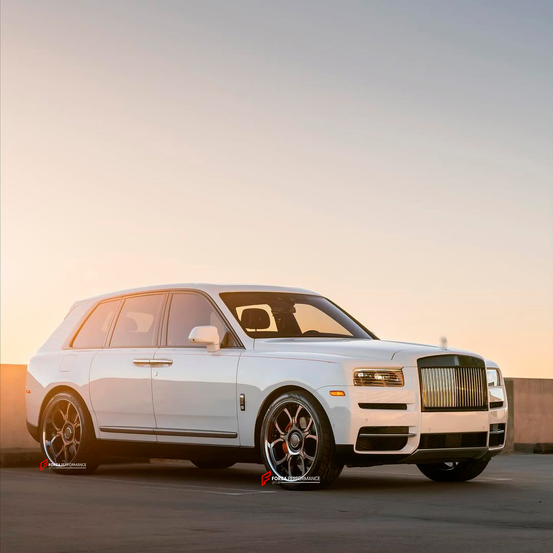 We manufacture premium quality forged wheels for ROLLS ROYCE CULLINAN 2024+&nbsp;in any design, size, color.

THIS WHEEL DESIGN CAN BE CUSTOM-MADE FOR YOUR CAR IN ANY SIZE AND COLOR OPTIONS
Available in monoblock, 2-piece, 3-piece, duoblock, beadlock
3D wheel renderings are provided according to the exact dimensions and specifications requested by the client, ensuring proper fitment for their car prior to production

OPTIONS:&nbsp;

Brushed, polished, chrome, dual-color, milled face&nbsp;&nbsp;
Floating spi
