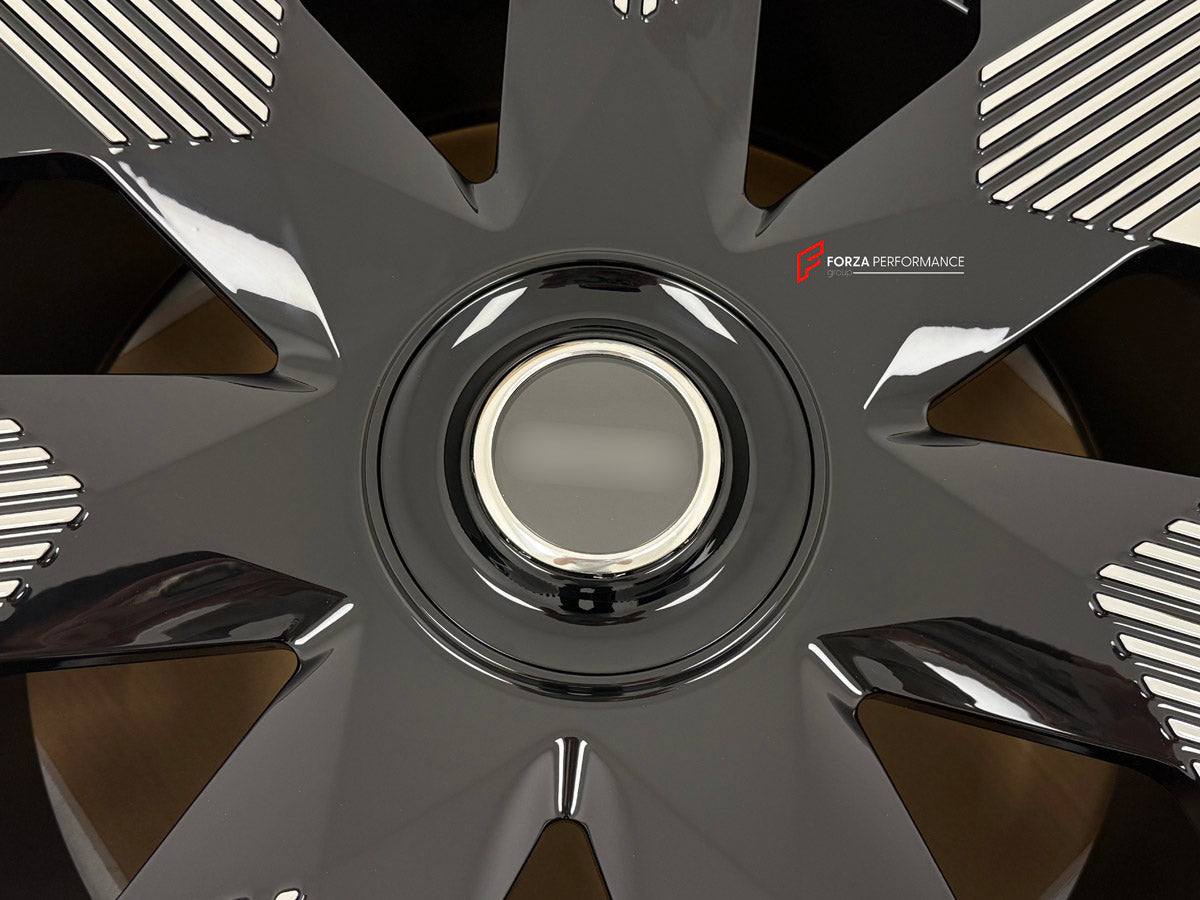 We manufacture premium quality forged wheels rims for Land Rover Range Rover L460 2023+ in any design, size, color.

WHEEL SIZE:

Front: 26 x 10 ET 32
Rear: 26 x 10 ET 32
PCD: 5 x 120
CB: 72.56
Finish: Gloss Black with Polish
Material: 6061-T6 Forged Aluminum
THIS WHEEL DESIGN CAN BE CUSTOM-MADE FOR YOUR CAR IN ANY SIZE AND COLOR OPTIONS
Available in monoblock, 2-piece, 3-piece, duoblock, beadlock
3D wheel renderings are provided according to the exact dimensions and specifications requested by the client, 