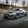 AUTHENTIC DARWINPRO BKSSII STYLE CARBON WIDE BODY KIT for NISSAN GT-R R35 2008 - 2020  Set includes:  Front Bumper Front Bumper Wide Body Caps Side Skirts Rear Bumper Rear Bumper Wide Body Caps Wide Front Fenders Wide Rear Fender Flares Hood Wheel Well Guard