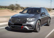 CONVERSION BODY KIT for MERCEDES-BENZ GLC X253 2015 - 2019 to GLC 63 AMG  Set includes:  Front Grille Front Bumper Side Fenders Rear Bumper Rear Diffuser Exhaust Tips