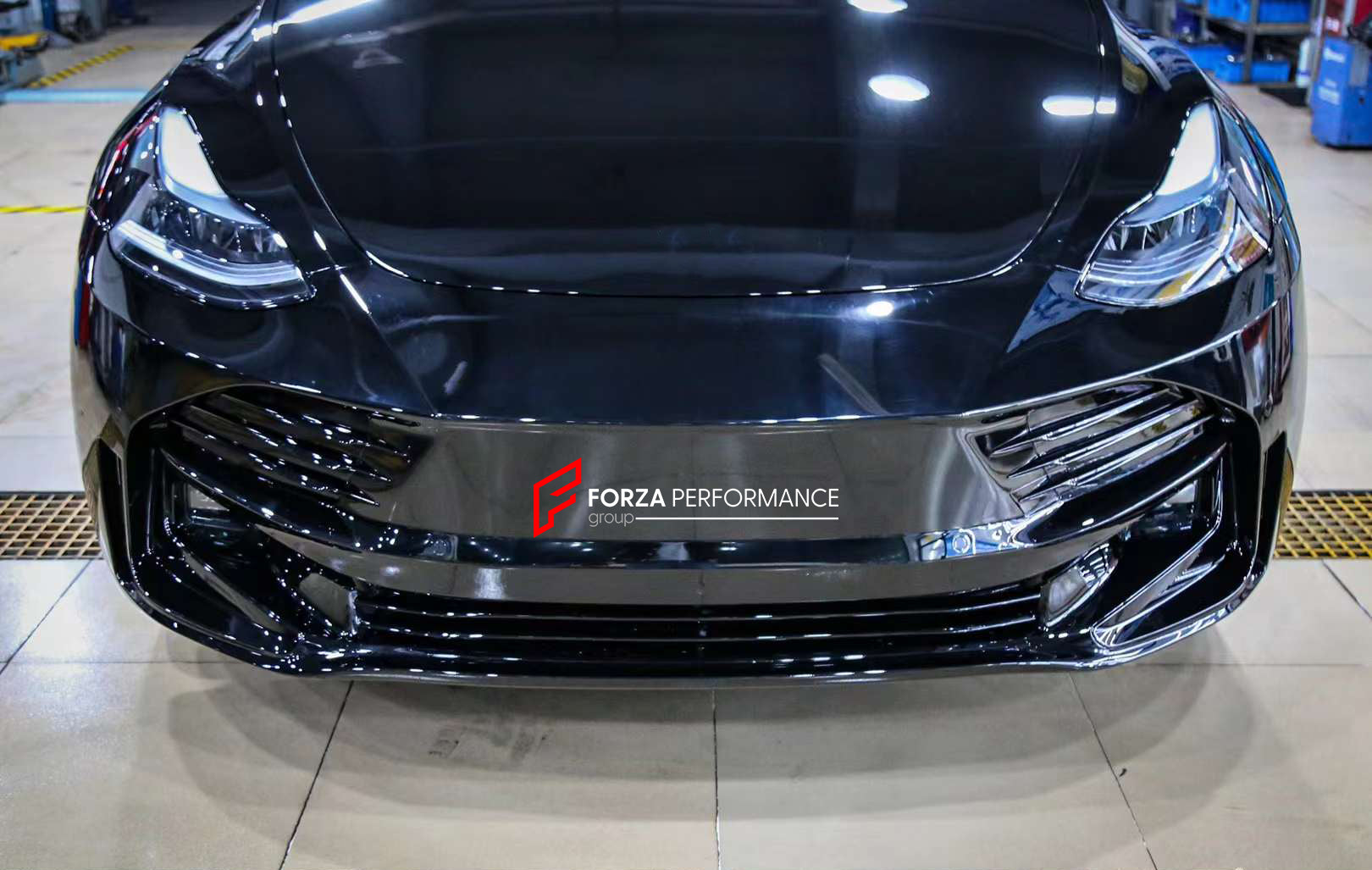BODY KIT for TESLA MODEL Y 2020+  Set includes:  Front Bumper Front Bumper Canards Rear Diffuser Rear Spoiler