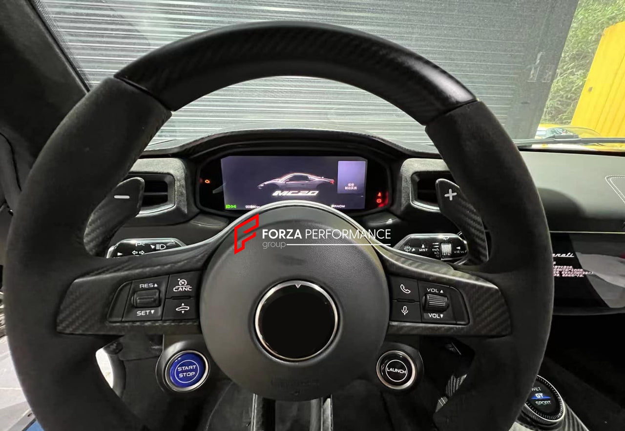 CARBON INTERIOR KIT for MASERATI MC20 2020+  Set includes: Dashboard Cover Steering Wheel Trims Shift Paddles