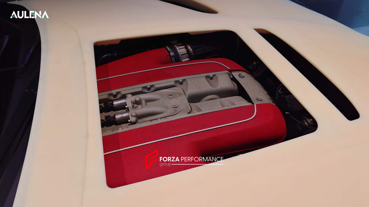 DRY CARBON HOOD WITH TRANSPARENT COVER for FERRARI 812 SUPERFAST  Set includes:  Hood with Transparent Cover